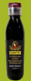 GLASSA CON ACETO BALSAMICO DI MODENA IGP DANTE 250ML